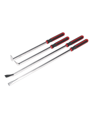 Pry Bar Set 4pc Heavy-Duty with Hammer Cap