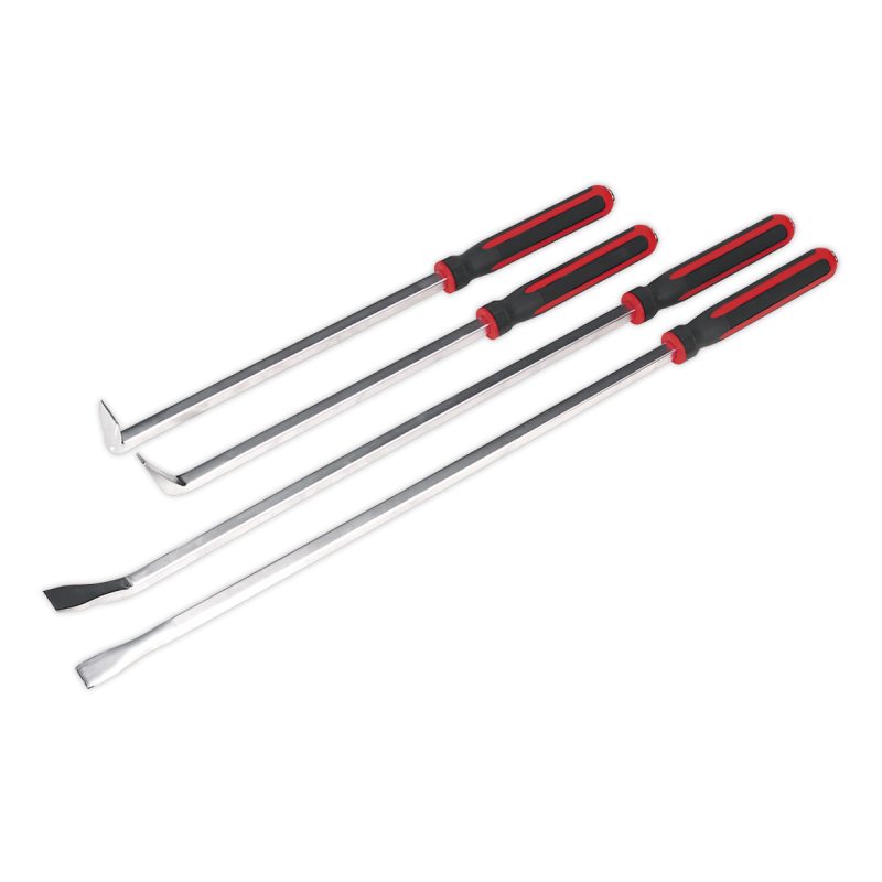 Pry Bar Set 4pc Heavy-Duty with Hammer Cap