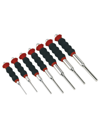 Sheathed Parallel Pin Punch Set 7pc 2-8mm