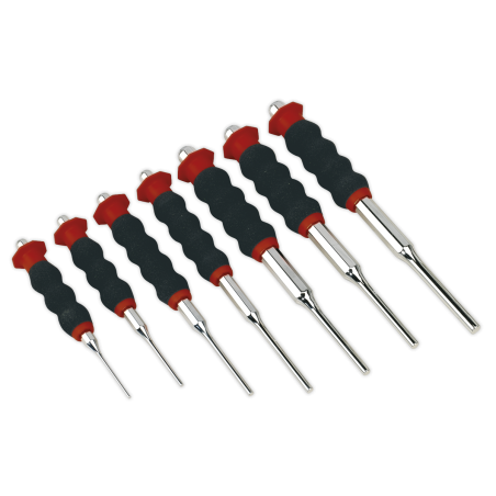 Sheathed Parallel Pin Punch Set 7pc 2-8mm