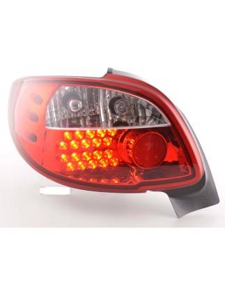 LED taillights set Peugeot 206 CC Cabrio 98-05 clear / red