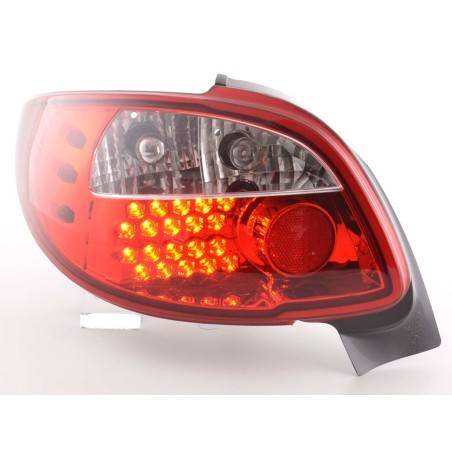 LED taillights set Peugeot 206 CC Cabrio 98-05 clear / red