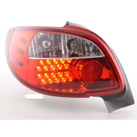 LED taillights set Peugeot 206 CC Cabrio 98-05 clear / red