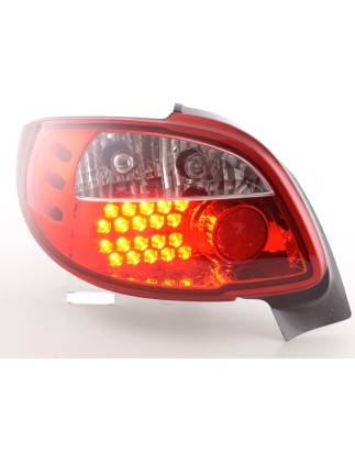 LED taillights set Peugeot 206 CC Cabrio 98-05 clear / red