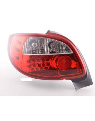 LED taillights set Peugeot 206 CC Cabrio 98-05 clear / red