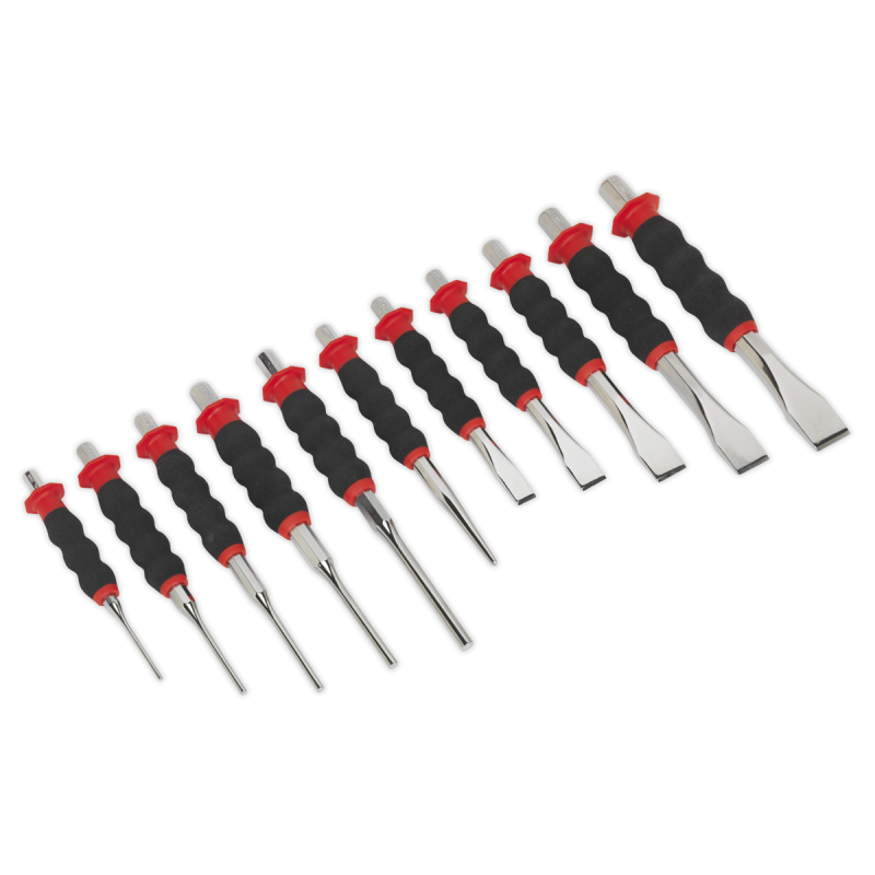 Sheathed Punch & Chisel Set 11pc