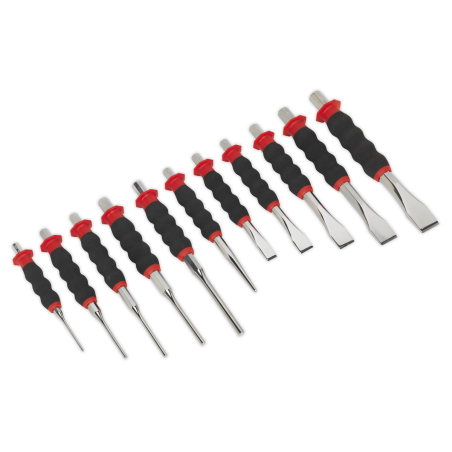 Sheathed Punch & Chisel Set 11pc