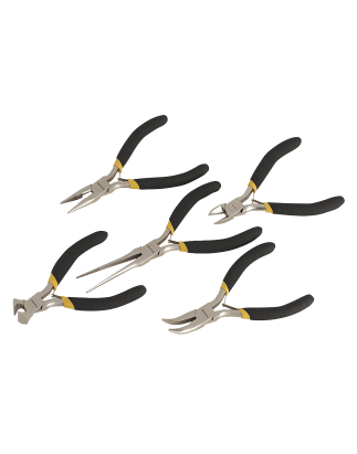 Mini Pliers Set 5pc Ni-Fe Finish