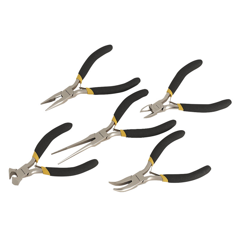 Mini Pliers Set 5pc Ni-Fe Finish