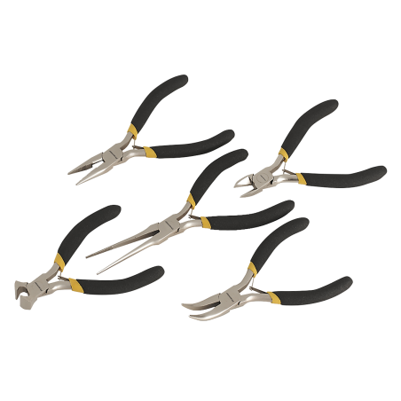 Mini Pliers Set 5pc Ni-Fe Finish