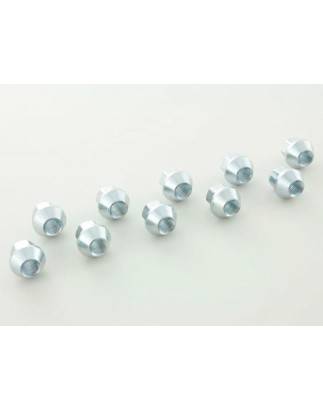 Wheel nuts set (10 pcs.) Length 34mm, conical collar M12x1.5 silver