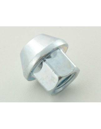 Single wheel nut, length 34mm, conical collar M12x1.75 silver