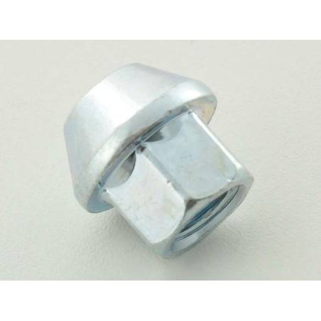 Single wheel nut, length 34mm, conical collar M12x1.75 silver