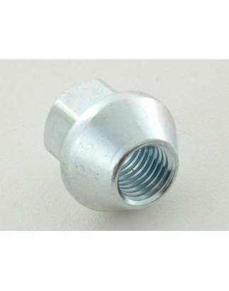 Single wheel nut, length 34mm, conical collar M12x1.75 silver