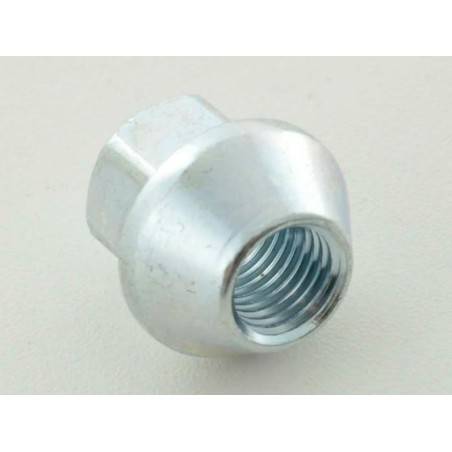 Single wheel nut, length 34mm, conical collar M12x1.75 silver