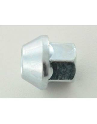 Single wheel nut, length 34mm, conical collar M12x1.75 silver