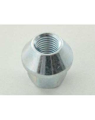 Single wheel nut, length 34mm, conical collar M12x1.75 silver