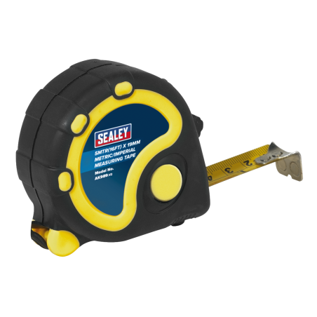 Rubber Tape Measure 5m(16ft) x 19mm - Metric/Imperial