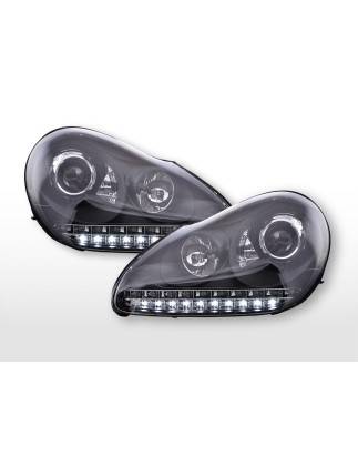 Daylight headlight LED DRL look Porsche Cayenne 03-07 black