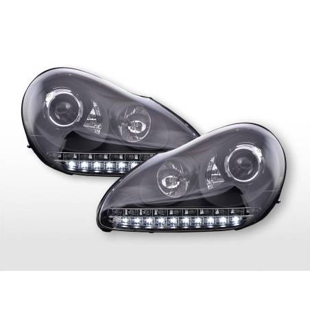 Daylight headlight LED DRL look Porsche Cayenne 03-07 black