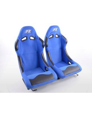 FK sport seats car full bucket seats Set Basic fabric blue