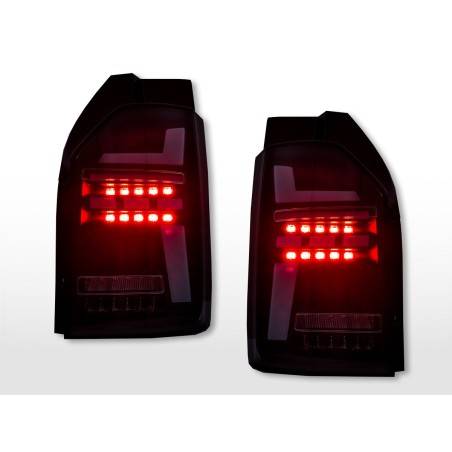 LED taillights set VW T6 year 16-19 tailgate door version black