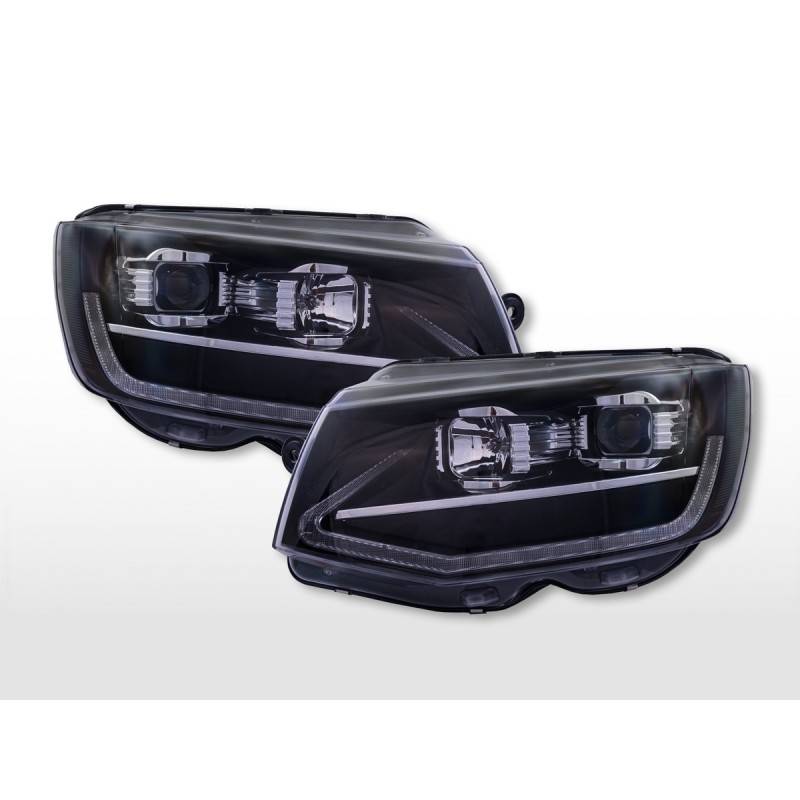 Halogen headlight set VW T6 year 16-19 black