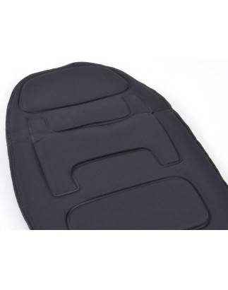 Seat cover with seat heating and massage function, black