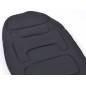 Seat cover with seat heating and massage function, black