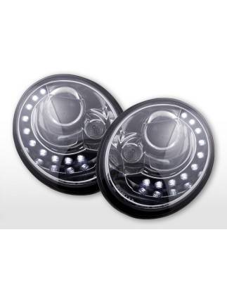 Kit phares Daylight LED look TFL VW New Beetle 2006-2012 chromé