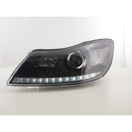 Phare Daylight LED DRL look Skoda Oktavia à partir de 2009 noir