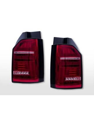 LED taillights set VW T6 original bulb tailgate door version red/clear