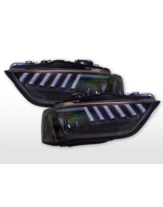 Headlight set LED daytime running lights Audi A4 8K year 13-15 black