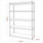 Racking Unit with 5 Shelves 220kg Capacity Per Level