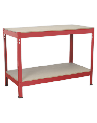 Workbench 1.2m Steel Wooden Top