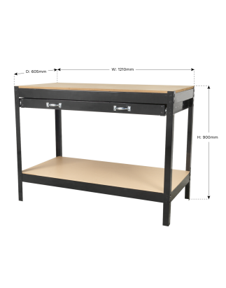 Workbench with Drawer 1.2m