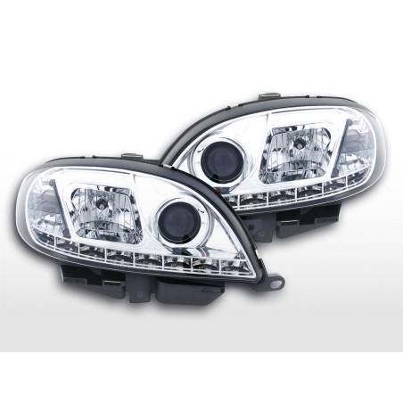 Daylight headlight LED DRL look Citroen Saxo 00-02 chrome