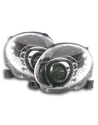 Daylight headlight LED DRL look Fiat 500 07- chrome