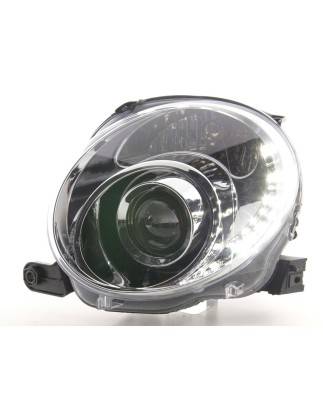 Daylight headlight LED DRL look Fiat 500 07- chrome