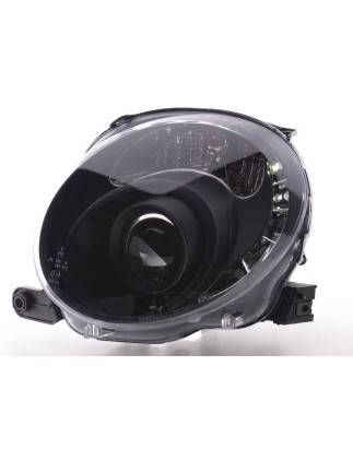 Daylight headlight LED DRL look Fiat 500 07- black