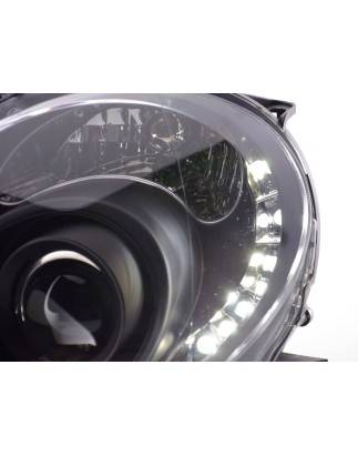 Daylight headlight LED DRL look Fiat 500 07- black