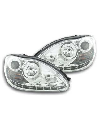 Daylight headlight LED DRL look Mercedes S-Class W220 02-05 chrome