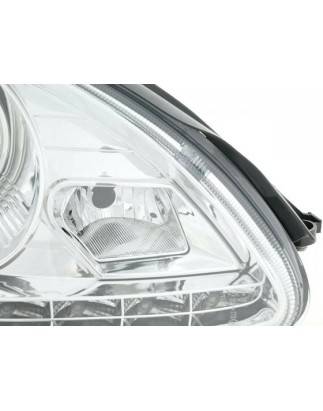 Daylight headlight LED DRL look Mercedes S-Class W220 02-05 chrome