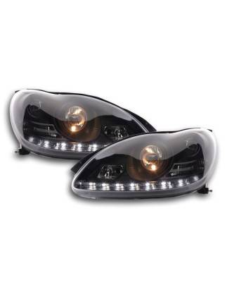 Daylight headlight LED DRL look Mercedes S-Class W220 02-05 black