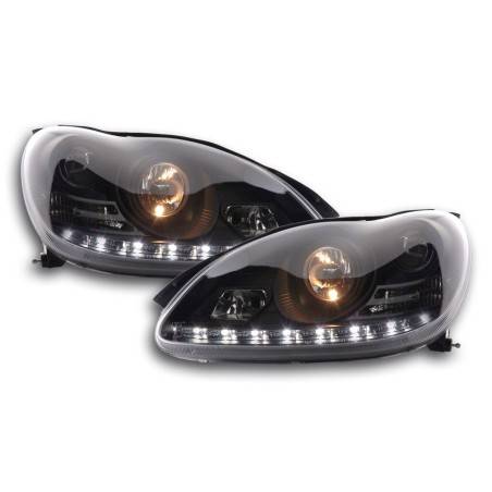 Phare Daylight LED DRL look Mercedes Classe S W220 02-05 noir