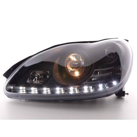 Daylight headlight LED DRL look Mercedes S-Class W220 02-05 black