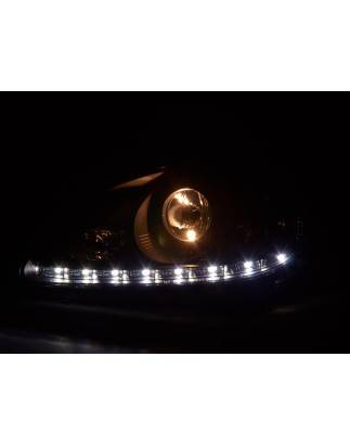 Daylight headlight LED DRL look Mercedes S-Class W220 02-05 black