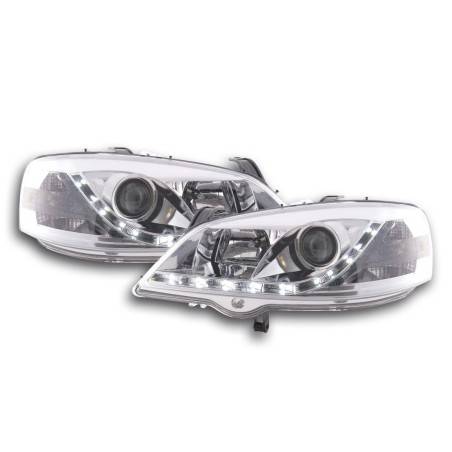 Phare Daylight LED DRL look Opel Astra G 98-03 chrome