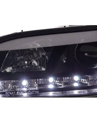 Phare Daylight LED DRL look Opel Vectra B 99-02 noir