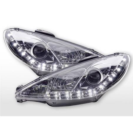 Phare Daylight LED DRL look Peugeot 206 98- chrome